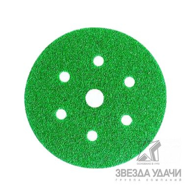 Круг абразивный 245 Hookit, зеленый, 7 отверстий, P-80, d150мм 3М