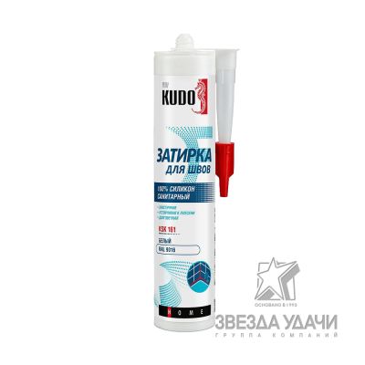 Герметик-затирка для швов KUDO HOME KSK-172 силиконовый санитарный, слоновая кость RAL 1015