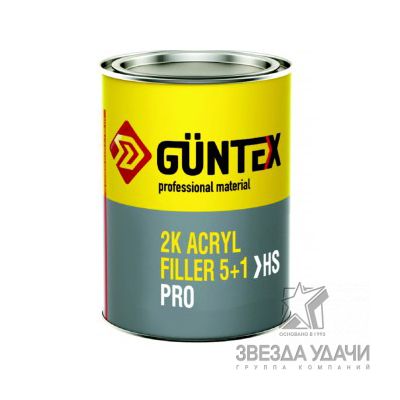 Грунт 5+1 HS 216/414 Acryl Filler (1л+0,2л) черный GUNTEX/6