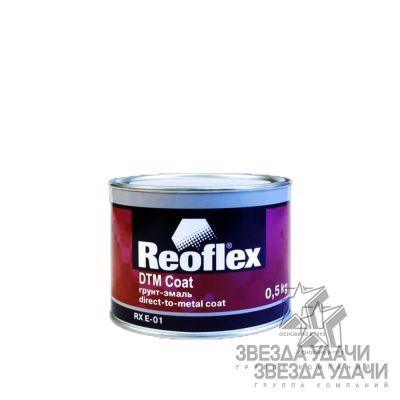 Грунт-эмаль, черный матовый 0,5 кг Reoflex