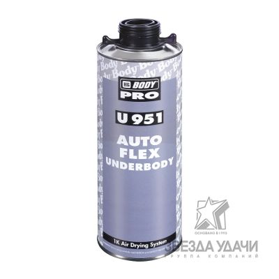 Антигравий U951 AUTOFLEX евробаллон для краскопульта, черный 1л BODY PRO