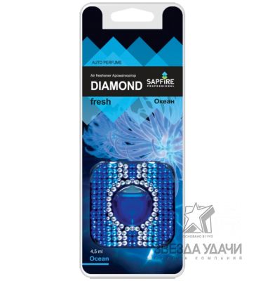 Ароматизатор в дефлектор DIAMOND fresh SAPFIRE океан 12шт/уп