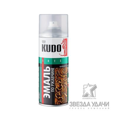 Эмаль молотковая по ржавчине черно-бронзовая 520мл KUDO