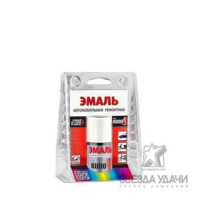 VAG (VW/Audi/Skoda) LA7W Reflex Silver, автоэмаль ремонтаная с кисточкой 15мл металлик KUDO