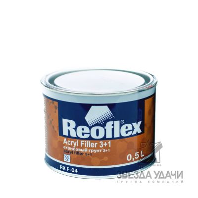 Грунт 3+1 серый 0,5л без отвердителя Reoflex