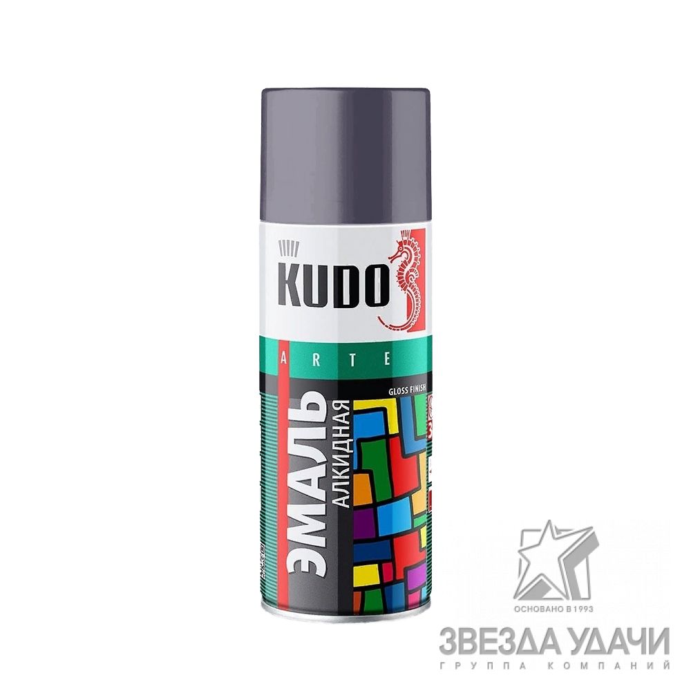 Краска универсальная KUDO, темно-серый,  аэрозоль, 520мл