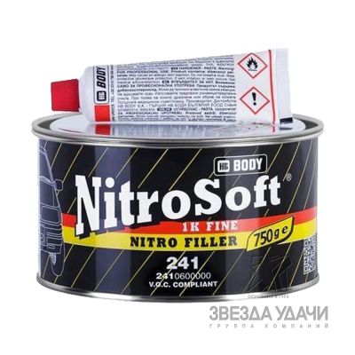 Шпатлевка BODY 241 NITROSOFT зеленая 0,75кг