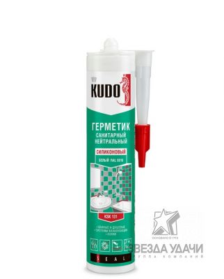 Герметик KSK-131 нейтральный санитарный, белый 280мл KUDO