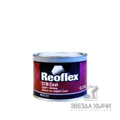 Грунт-эмаль, черный матовый 0,5 кг Reoflex
