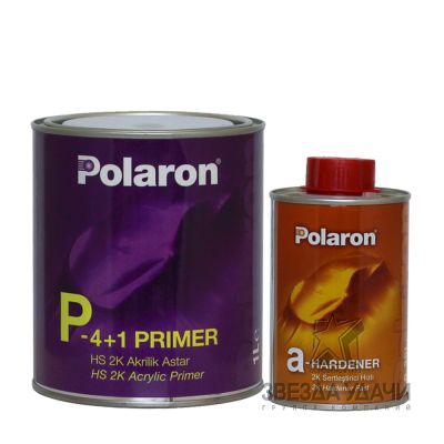 Грунт P-Non-Sanding 4+1 серый HS 1л Polaron уп/6