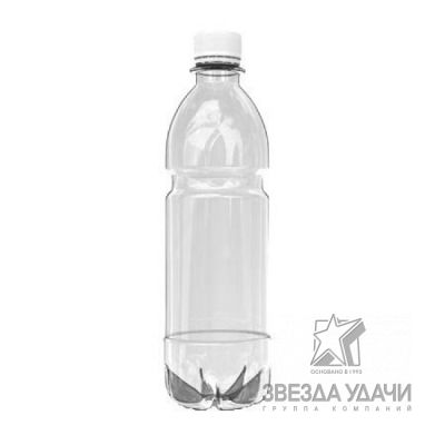 Бутылка пластиковая 0,5л ПЭТ с крышкой